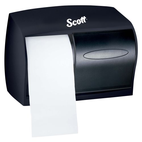 Scott Essential Double Roll Coreless Toilet Paper Dispenser (09604), Black