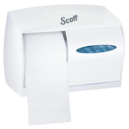 Scott Essential Double Roll Coreless Toilet Paper Dispenser (09605), White