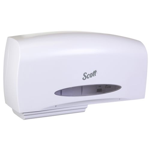 Scott Essential Coreless JRT Twin Toilet Paper Dispenser (09609), High Capacity, Durable, 20" x 6" x 11", White