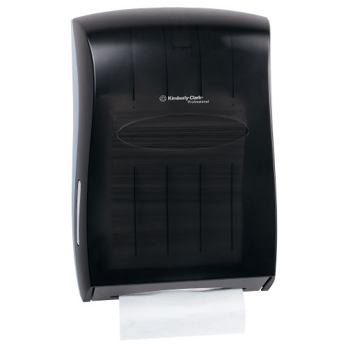 Kimberly Clark Professional Universal Folded Paper Towel Dispenser for Kleenex&Scott Brand Multifold&C-fold, 13.3x5.9x18.9", Smoke (Black)