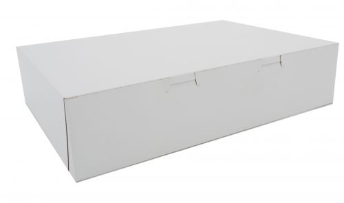 BX1030 Premium Clay Coated Kraft Paperboard White Donut Box, 15" Length x 11" Width x 3-1/2" Height (Case of 100)