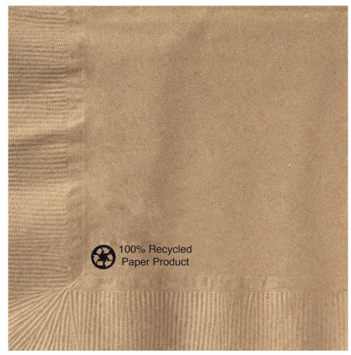10" X 10" Kraft Beverage Napkin