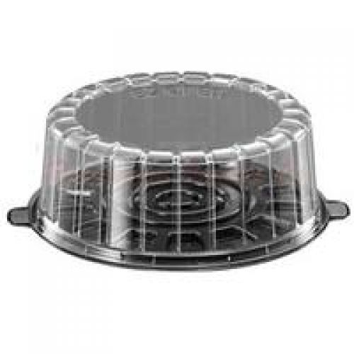 EZ Open 9 Black Base Clear Dome Cake Cont 9-1/2x10-1/8x5-3/16 Pack 50