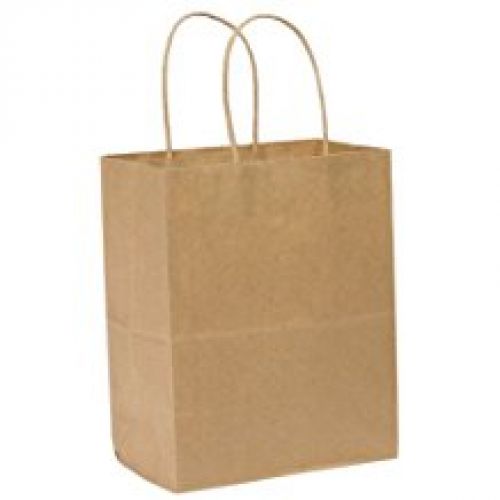 Barnes Paper Bengal Shopper With Twist Handle Kraft 10 x 7 x 12.5 Pack 250 / cs