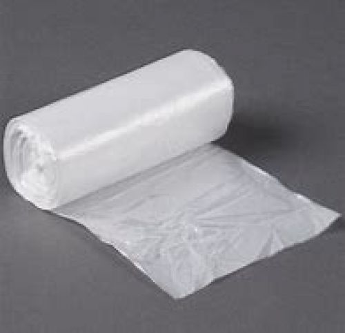 10 Gal. High Density Can Liner 24''x24'' 6mic, Coreless Roll, Translucent, 50 Count