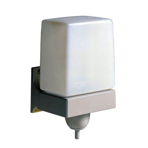 Corrosion-resistant valve dispenses thin, free-flowing commercially marketed all-purpose hand soaps.