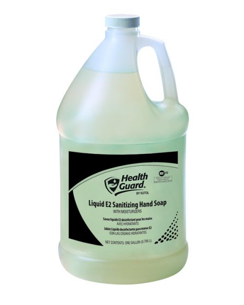 Health Guard Liquid E2 Sanitizing Hand Soap, Clear with No Fragrance, 4/1 Gal Pour Top