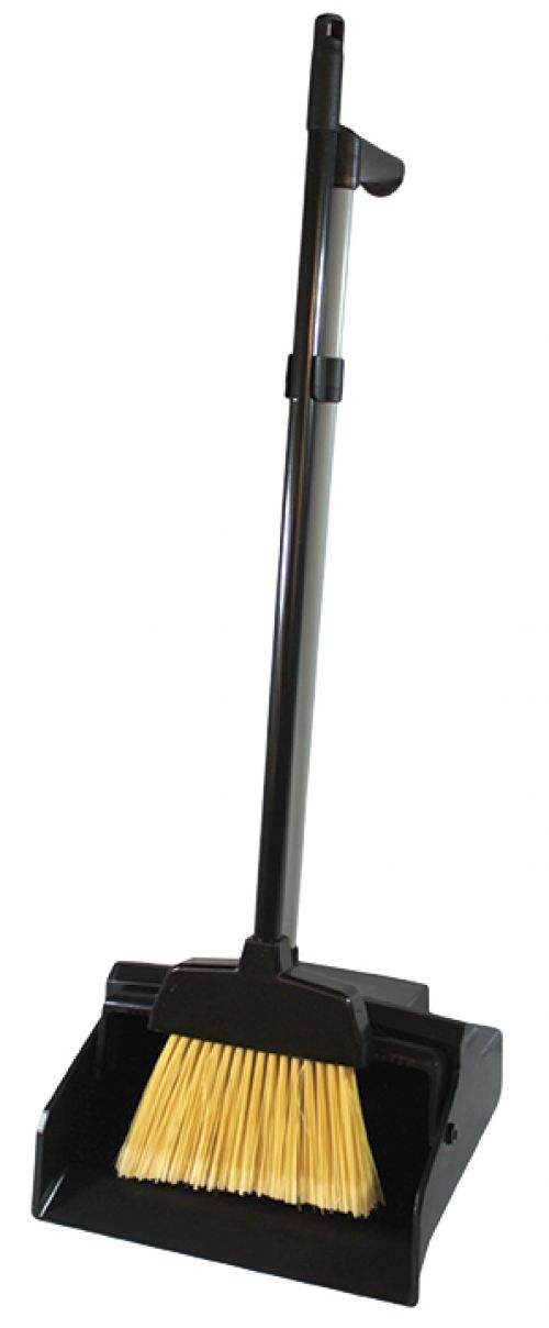 L Grip Lobby Dust Pan w/ PVC Broom