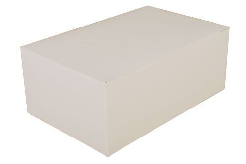 BX2717 Paperboard White Snack Carry-Out Box, Tuck Top, 7" Length x 4-1/2" Width x 2-3/4" Height (Case of 500)
