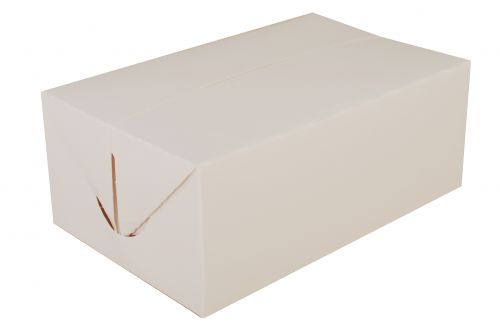 BX2718 Paperboard White Snack Carry-Out Box, Fast Top, 7" Length x 4-1/2" Width x 2-3/4" Height (Case of 500)