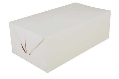 BX2730 Paperboard White Lunch Carry-Out Box, Fast Top, 8-7/8" Length x 4-7/8" Width x 3-1/16" Height (Case of 400)