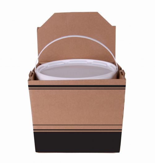 BX2783 One Gallon Soup or Side Catering Container, Includes Plastic Tub and Lid, 8-1/4" x 8-1/4" x 7-1/8" (Case of 12)