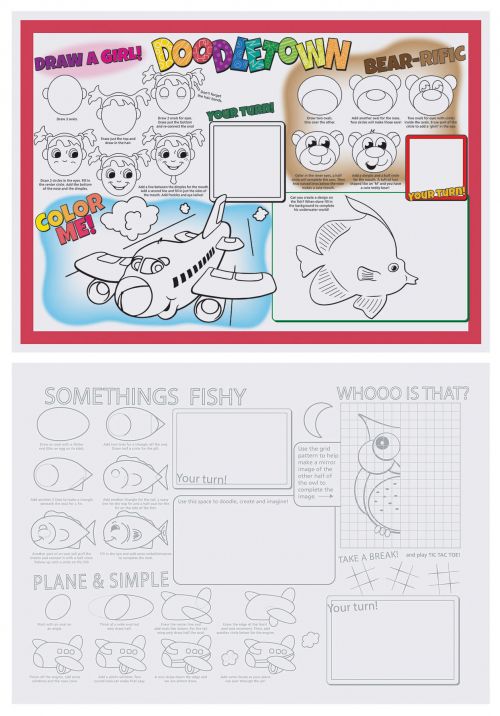 Doodletown Fun Print Placemat