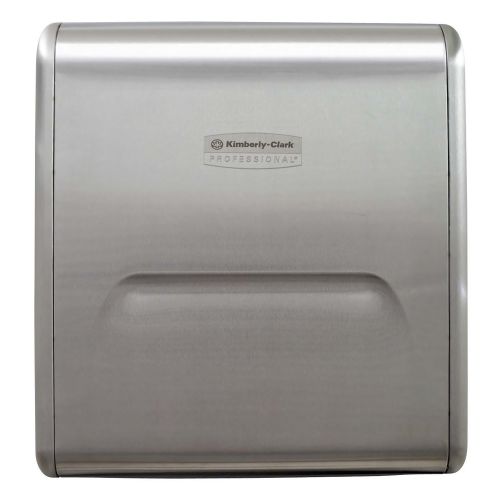 Kimberly Clark MOD Touchless Recessed Dispenser Housing (31501), For Hard Roll Paper Towels, Brushed Stainless Steel, Customizable Design