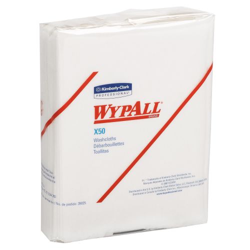 Wypall X50 Disposable Cloths (35025), Strong for Extended Use, Quarterfold, White, 32 Packs/Case, 26 Sheets/Pack, 832 Sheets/Case 