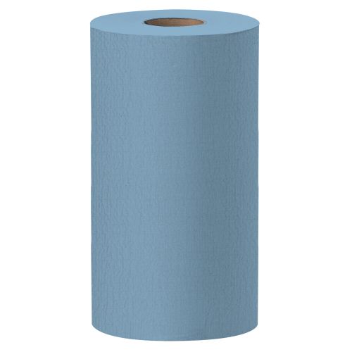 Wypall X60 Reusable Cloths (35411), Blue, Roll, 130 Sheets/Roll, 12 Rolls/Case, 1,560 Wipes/Case