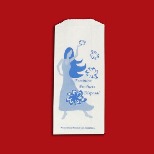 Fischer printed blue & white sanitary disposable bags 