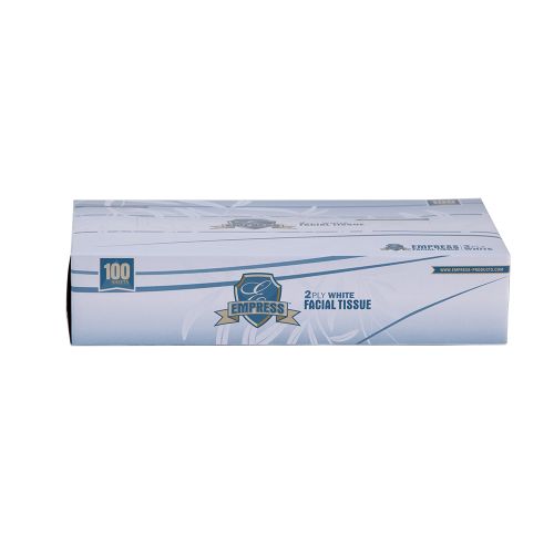 Premium 2-Ply Facial Tissue 8.37''x8.07'', Flat Box, White (100 Per Box, 30 Boxes)