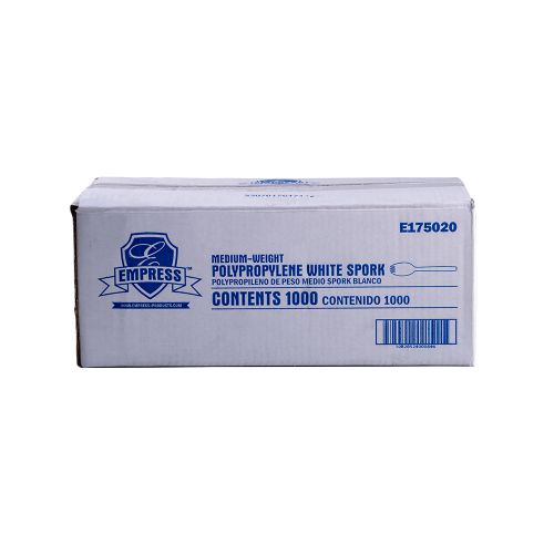 Empress Medium Weight Spork Polypro White Dense Pack Pack 1000 / cs