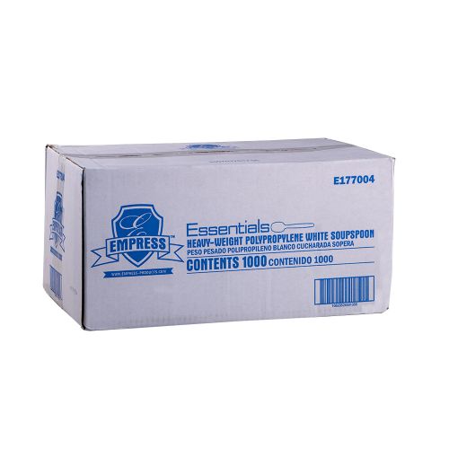 Empress Heavy Weight Soupspoon Polypro White Dense Pack Pack 1000 / cs