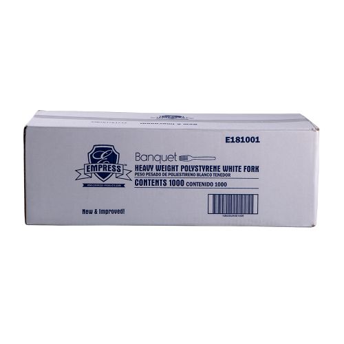 Empress Heavy Weight Fork Polystyrene White Dense Pack Pack 1000 / cs