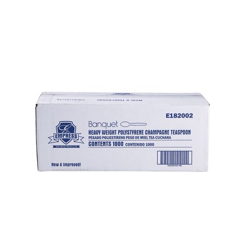 Empress Heavy Weight Teaspoon Polystyrene Champagne Dense Pack Pack 1000 / cs