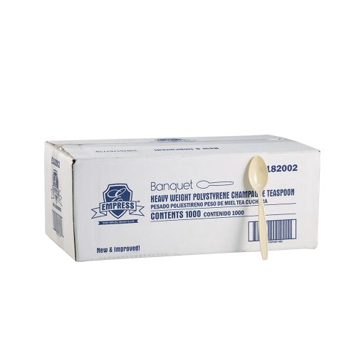 Empress Heavy Weight Teaspoon Polystyrene Champagne Dense Pack Pack 1000 / cs