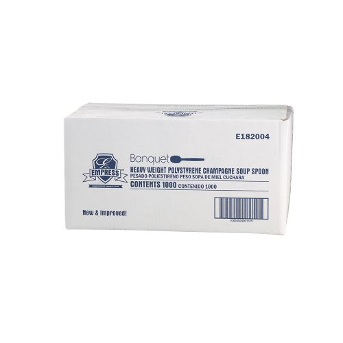 Empress Heavy Weight Soupspoon Polystyrene Champagne Dense Pack Pack 1000 / cs
