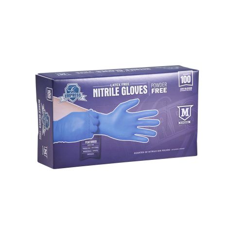 Empress Nitrile Gloves Blue Powder Free Medium Pack 10 / 100 cs