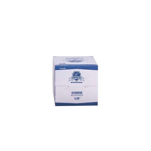 Empress Cocktail Straw / Stirrer Unwrapped 5.25 Brown Boxed Pack 10 / 1000 cs