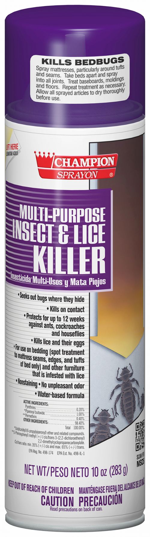 Chase Aerosol Multi-Purpose Insect & Lice killer Pack 12/10oz