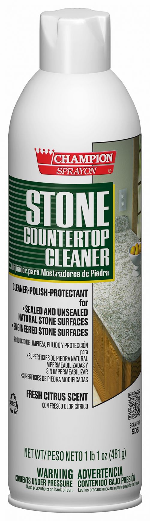 Aerosol Stone Countertop Cleaner &