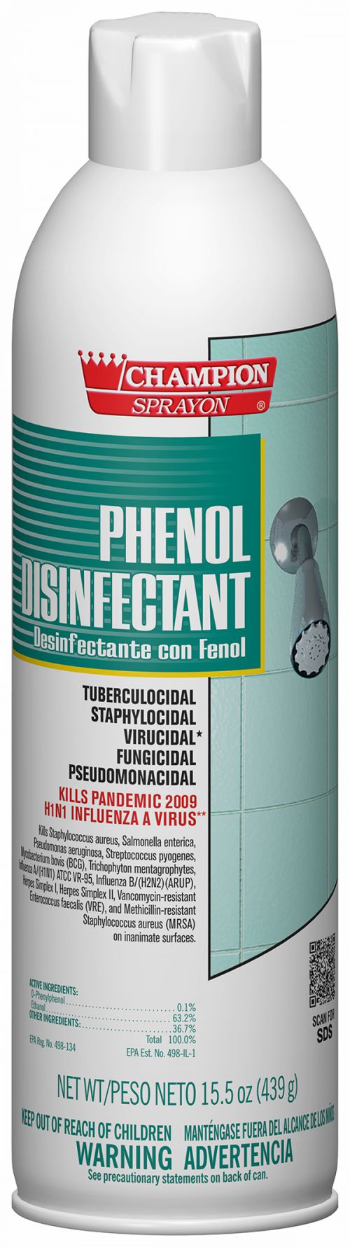 Chase Aerosol Phenol Disinfectant Spray Pack 12/16oz
