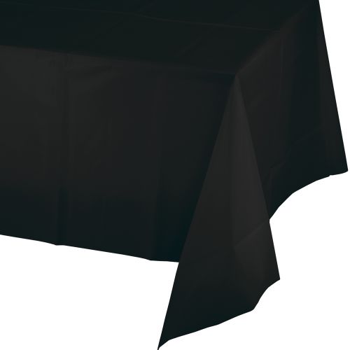 54X108 BLACK POLY TABLE COVER