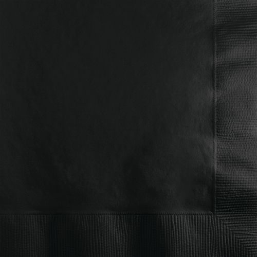1/4 Fold 2-Ply Beverage Napkins 5''x5'', Pack, Black (200 Per Pack, 6 Packs)
