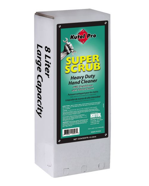 Kutol Pro Super Scrub Heavy Duty Hand Cleaner with Scrubbers, Light Green with Citrus Scent, 2/8 Liter
