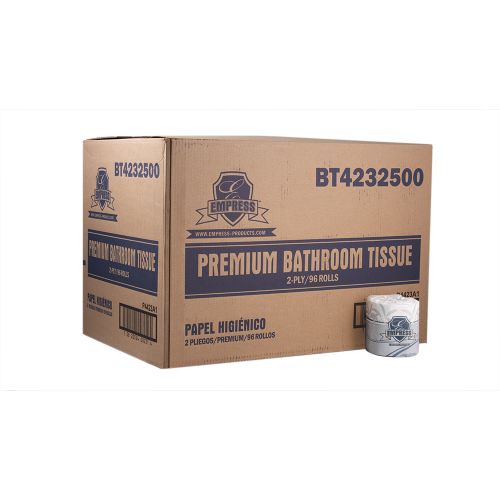 Empress Bath Tissue Premium Virgin 4.25 X 3.25 2Ply White Pack 96 Rolls