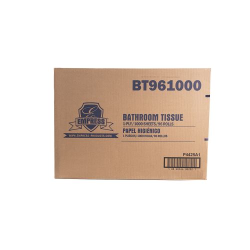 Empress Bath Tissue 4.5 X 3.5 1Ply 1000 Sheets White Pack 96 Rolls