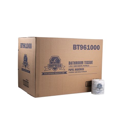 Empress Bath Tissue 4.5 X 3.5 1Ply 1000 Sheets White Pack 96 Rolls