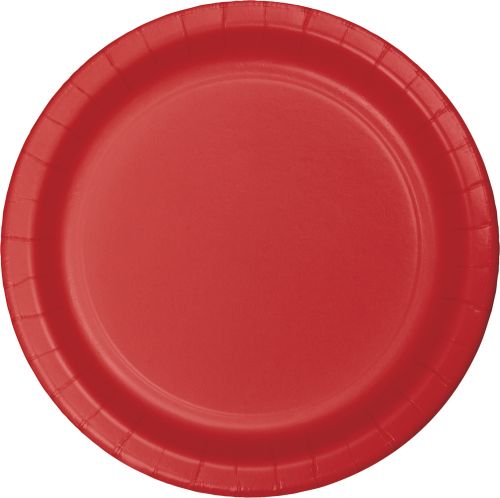 7" ROUND PLATE CLASSIC RED