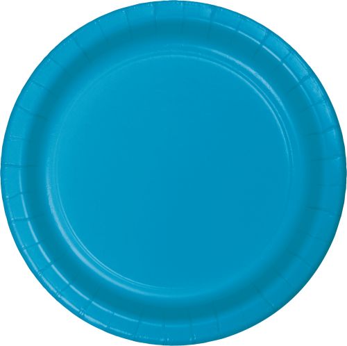 7" ROUND PLATE TURQUOISE