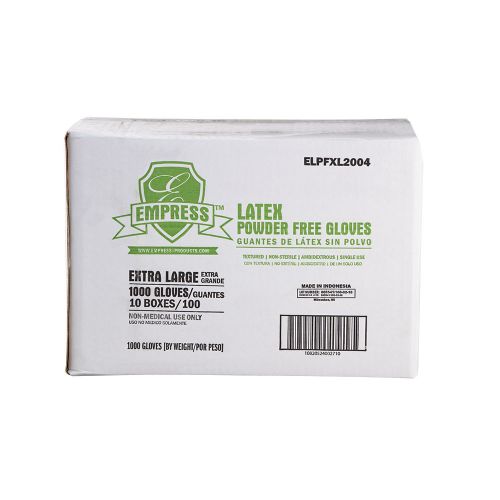 Empress Latex Gloves Powder Free Extra Large Pack 10 / 100 cs