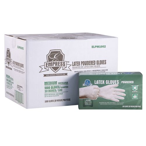Empress Latex Gloves Powdered Medium Pack 10 / 100 cs