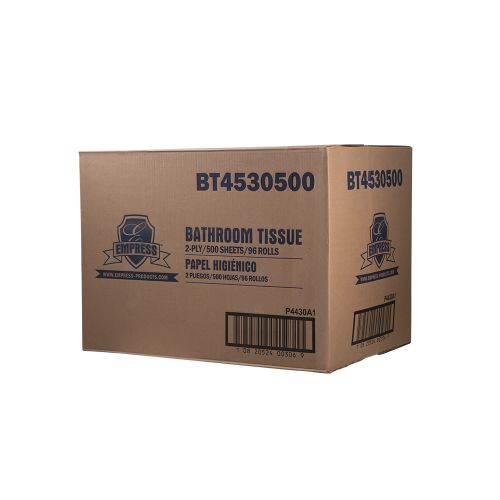 Empress Bath Tissue 4.5 X 3.0 2ply 500 Sheets White Pack 96 Rolls