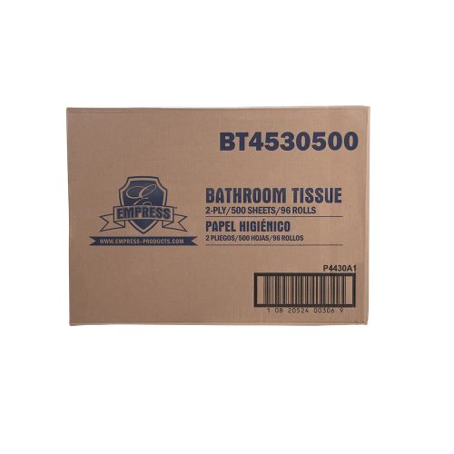 Empress Bath Tissue 4.5 X 3.0 2ply 500 Sheets White Pack 96 Rolls