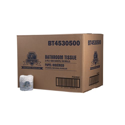 Empress Bath Tissue 4.5 X 3.0 2ply 500 Sheets White Pack 96 Rolls