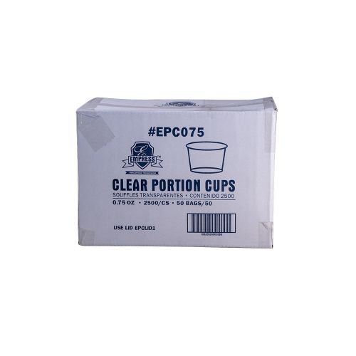 Empress Plastic Portion Cup .75oz Clear Pack 50 / 50 cs