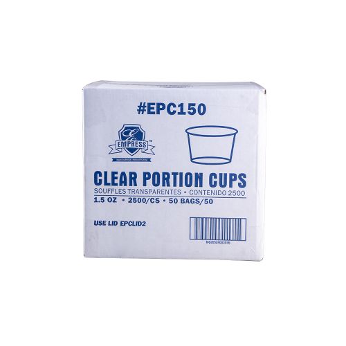 Empress Plastic Portion Cup 1.5oz Clear Pack 50 / 50 cs