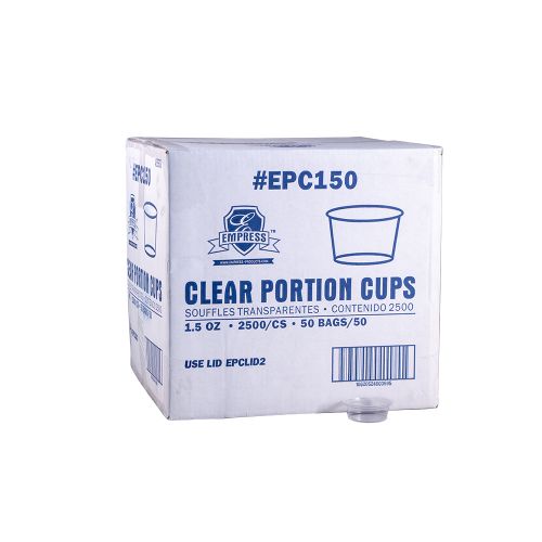 Empress Plastic Portion Cup 1.5oz Clear Pack 50 / 50 cs