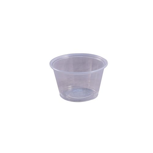 Choice 4 oz. Clear Plastic Souffle Cup / Portion Cup - 2500/Case